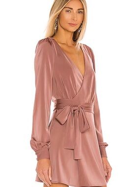 New Revolve NBD Satin Wrap Dress